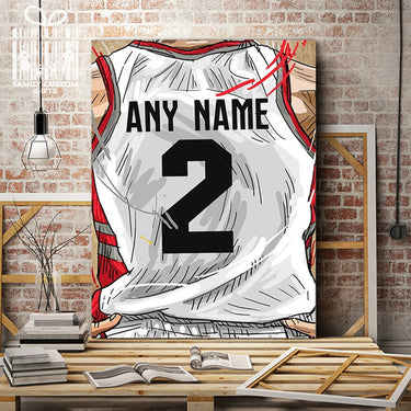 Toronto Jersey Custom Canvas Print Wall Art for Boy Girl Men Women Basketball Personalized Canvas Art